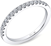 Sylvie Round Brilliant Cut Diamond Wedding Band