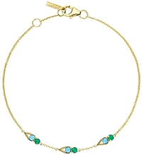 Tacori 14k Yellow Gold Turquoise & Green Onyx Bracelet