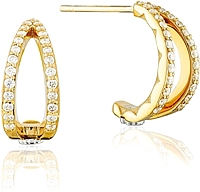Tacori 18k Gold Diamond Huggy Earrings