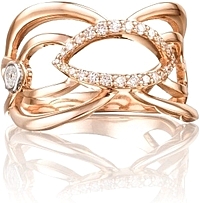 Tacori 18k Rose Gold Diamond Ring