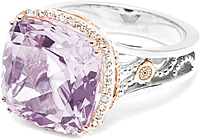 Tacori 18k925 Purple Amethyst & Diamond Ring