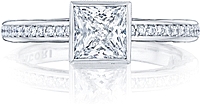 Tacori Bezel Set Pave Diamond EngagementRing