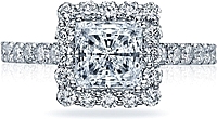 Tacori Blooming Princess Cut Halo Diamond Engagement Ring