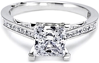 Tacori Channel Set Princess Cut Diamond Engagement Ring