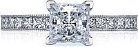 Tacori Channel Set Princess Cut Diamond Engagement Ring