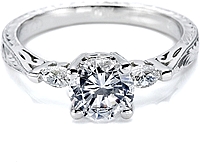 Tacori Engagement Ring w/ Marquise Side Diamonds