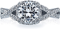 Tacori Engagement Ring with Pave-Set Diamonds