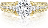 Tacori Gold Channel-Set & Pave Diamond Engagement Ring