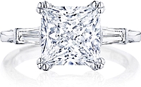 Tacori Halo Engagement Ring w/ Pave Set Diamonds