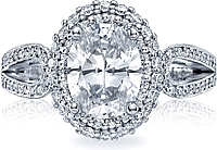 Tacori Oval Diamond Halo Engagement Ring