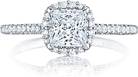 Tacori Pave Diamond Princess Cut Engagement Ring