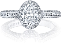 Tacori Pave Halo Diamond Engagement Ring