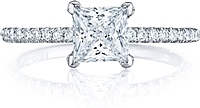 Tacori Pave Princess Cut Diamond Engagement Ring