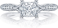 Tacori Petite Criss-Cross Channel-Set & Pave Diamond Engagement Ring