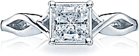 Tacori Princess Cut Criss Cross Solitaire Engagement Ring