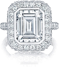 Tacori RoyalT Emerald Cut Diamond Engagement Ring