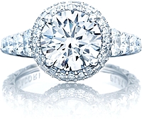 Tacori RoyalT Graduated Prong Set Diamond Engagement Ring w/ Bloom