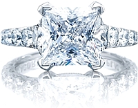 Tacori RoyalT Graduated Prong Set Princess Cut Diamond Engagement Ring