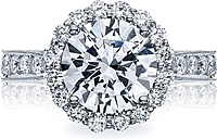 Tacori RoyalT Pave Diamond Halo Engagement Ring