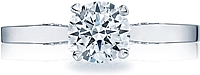 Tacori Solitaire Diamond Engagement Ring with Pave Accents