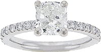 Thin Straight Pave Diamond Setting
