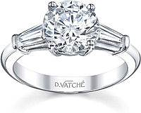 Vatche Baguette Engagement Ring .50ct tw