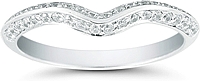 Vatche Beveled Pave Diamond Contoured Band