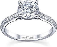 Vatche Caroline Pave Diamond Engagement Ring