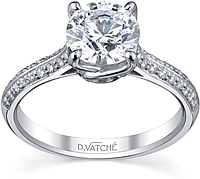 Vatche Sidestone Diamond Engagement Ring