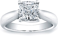 Vatche Solitaire Tapered X Prong Princess Cut Engagement Ring