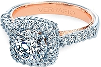 Verragio Pave Halo Diamond Engagement Ring
