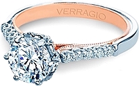 Verragio Pave Two Tone Diamond Engagement Ring