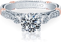 Verragio Three Stone Diamond Engagement Ring
