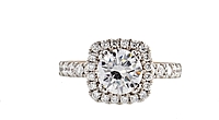 Verragio Two-Tone Pave Halo Diamond Engagement Ring