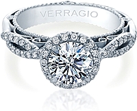 Verragio Venetian Collection Pave Diamond Engagement Ring With Halo