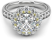 Verragio Yellow Diamond Halo Engagement Ring